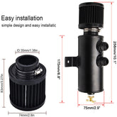Universal 10AN Baffled Oil Catch Can Breather Can with Drain Valve 750ML Bundle and 10AN 5/8'' Fuel Line Fitting Kit Nylon Braided CPE Oil Hose